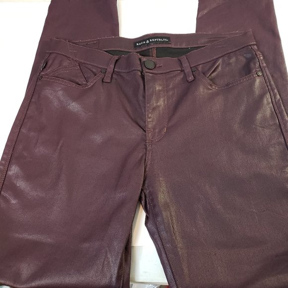 Rock & Republic Pants - Rock & Republic Deep Purple Skinny Pants